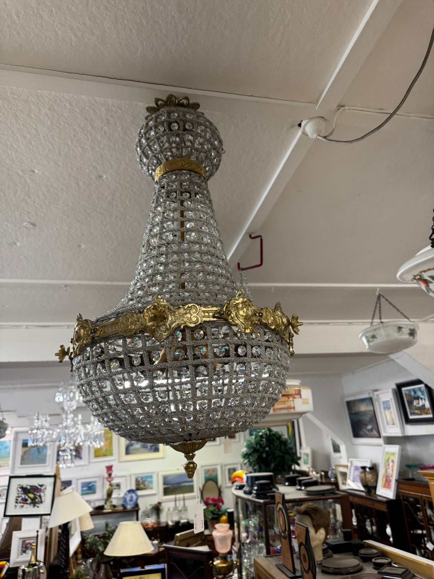 Ornate Medium French Basket Chandelier