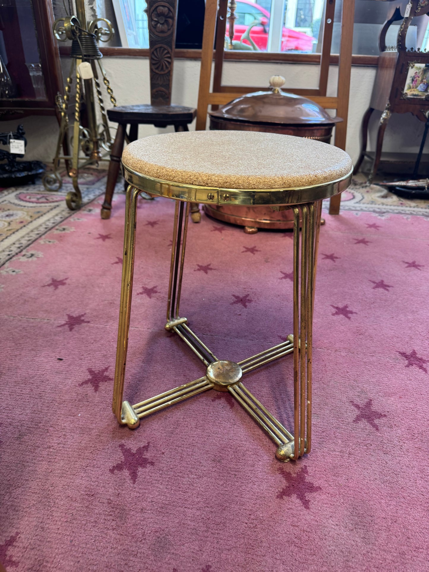 Pair of Funky Mid Century Tubular Stools