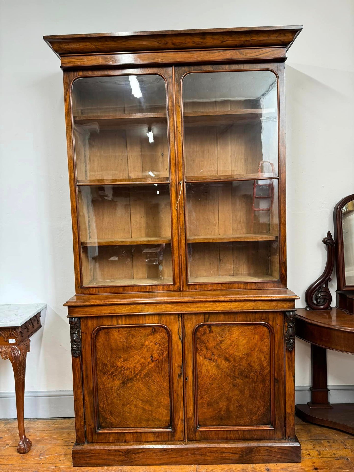 Victorian Walnut Libarary Bookcase