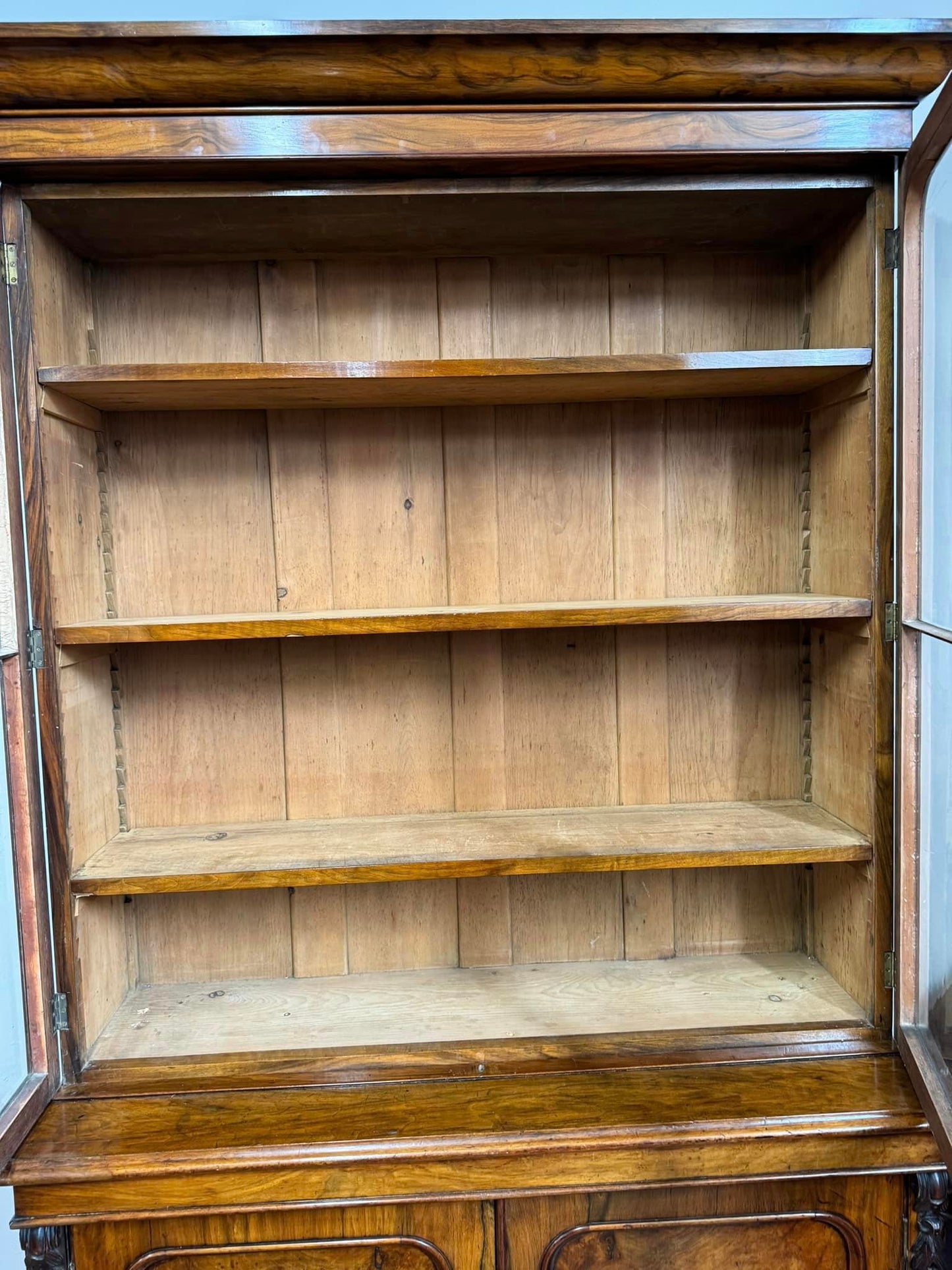 Victorian Walnut Libarary Bookcase