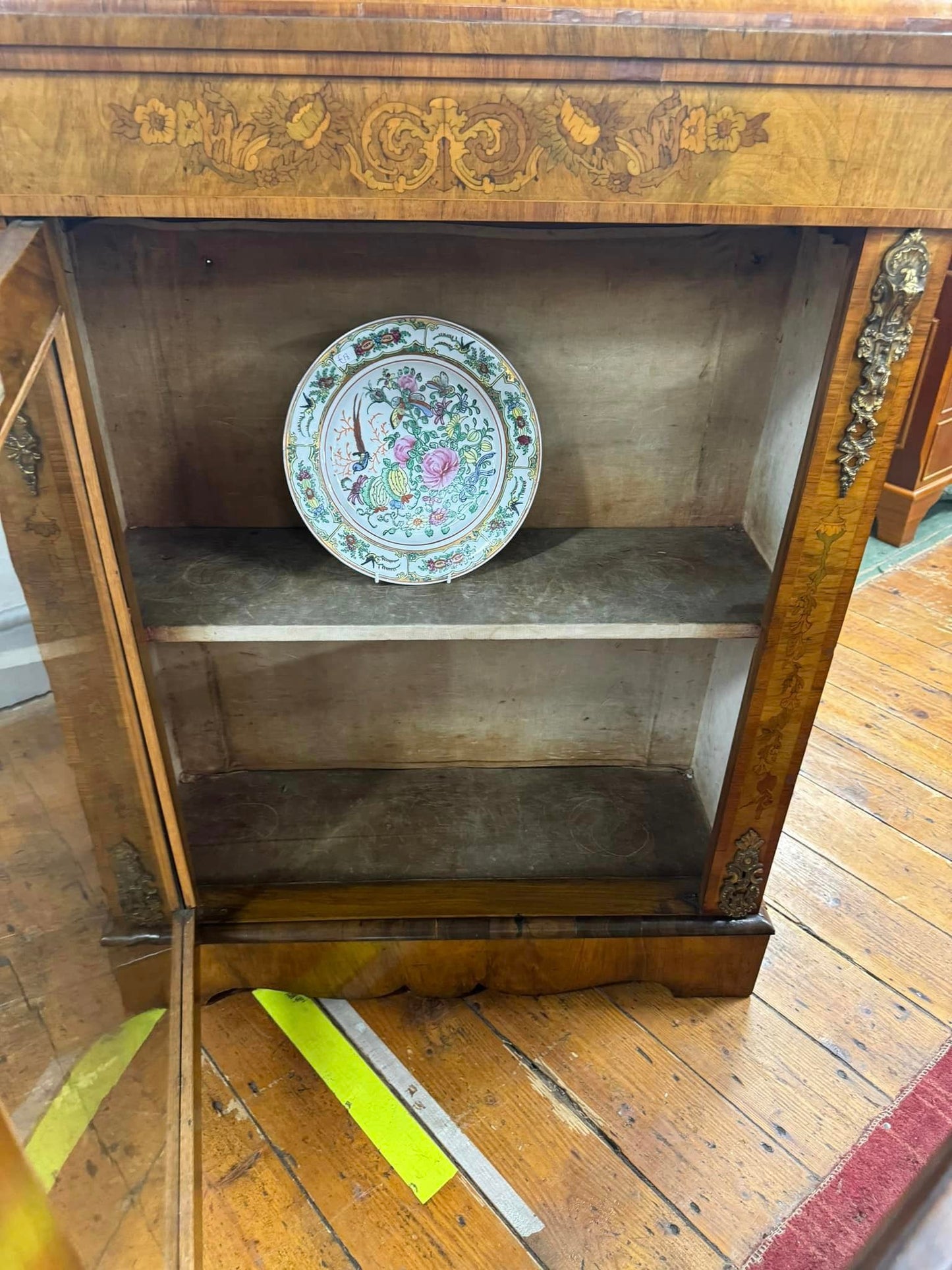Victorian Inlaid Walnut Pier Cabinet