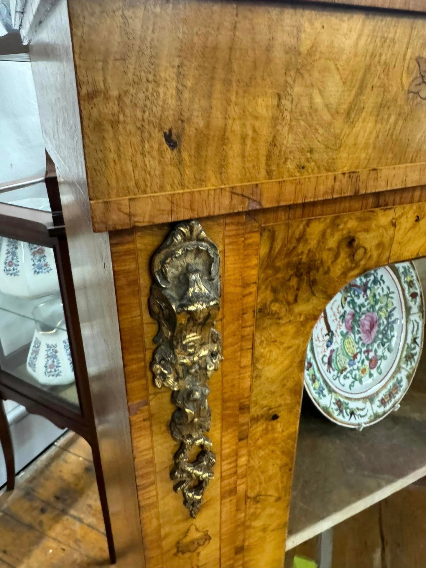 Victorian Inlaid Walnut Pier Cabinet