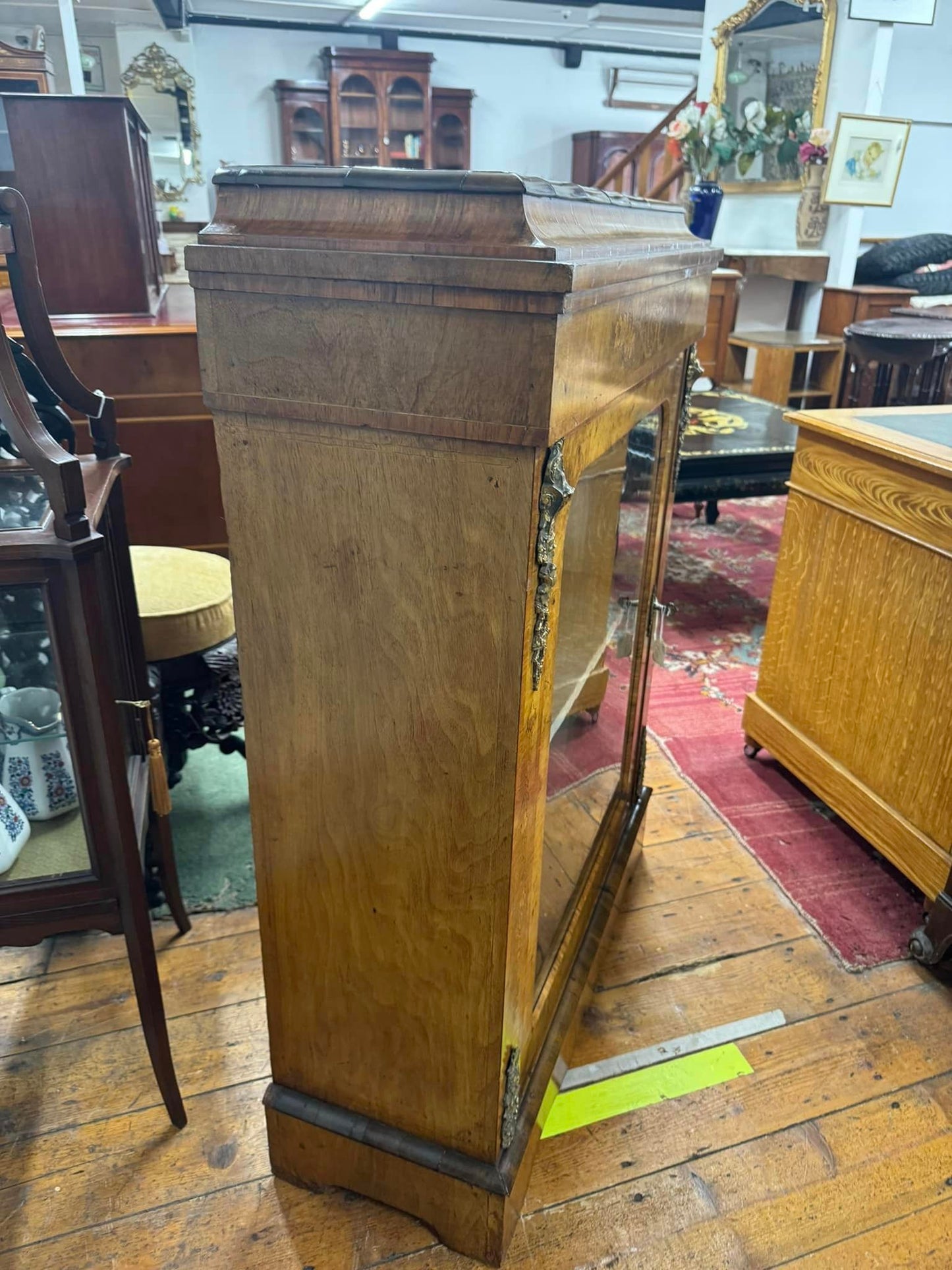 Victorian Inlaid Walnut Pier Cabinet