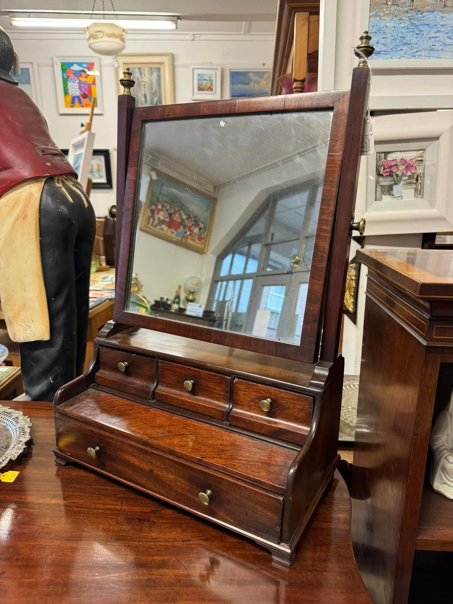 Antique Mahogany Vanity Mirror