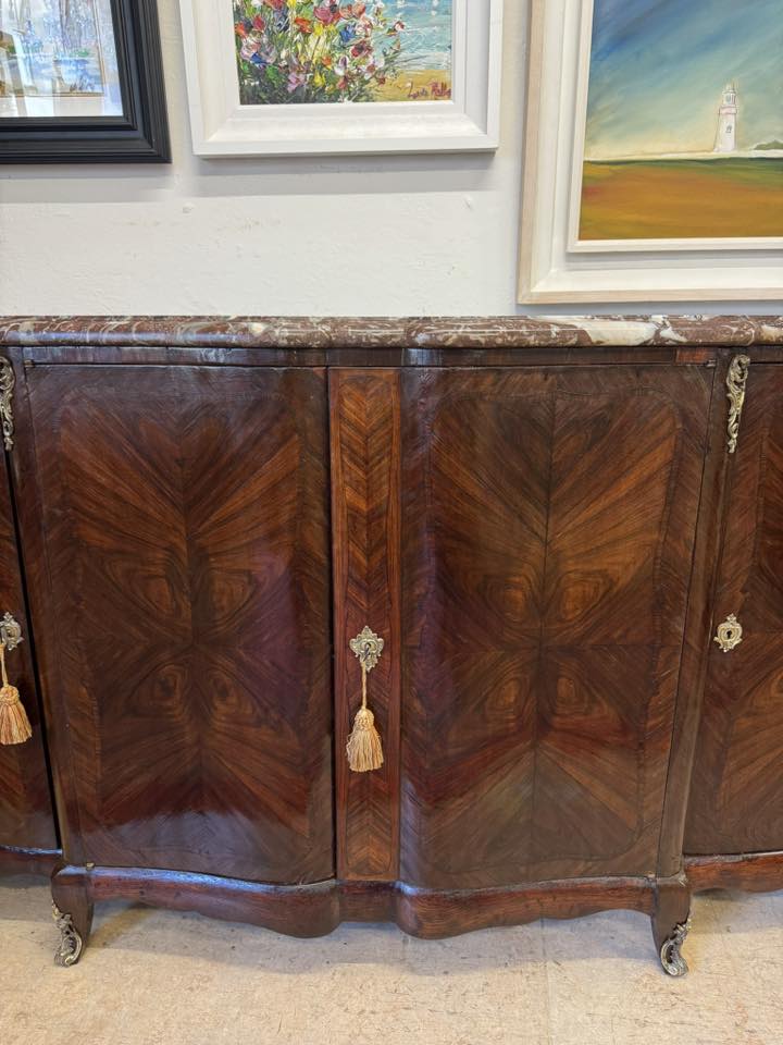 Quality Large French Marble Top Buffet