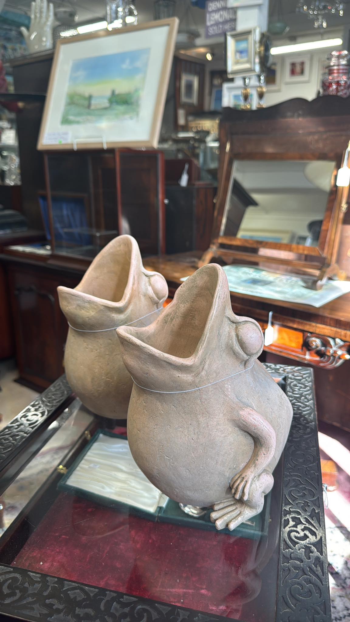 Pair of Frog Planters