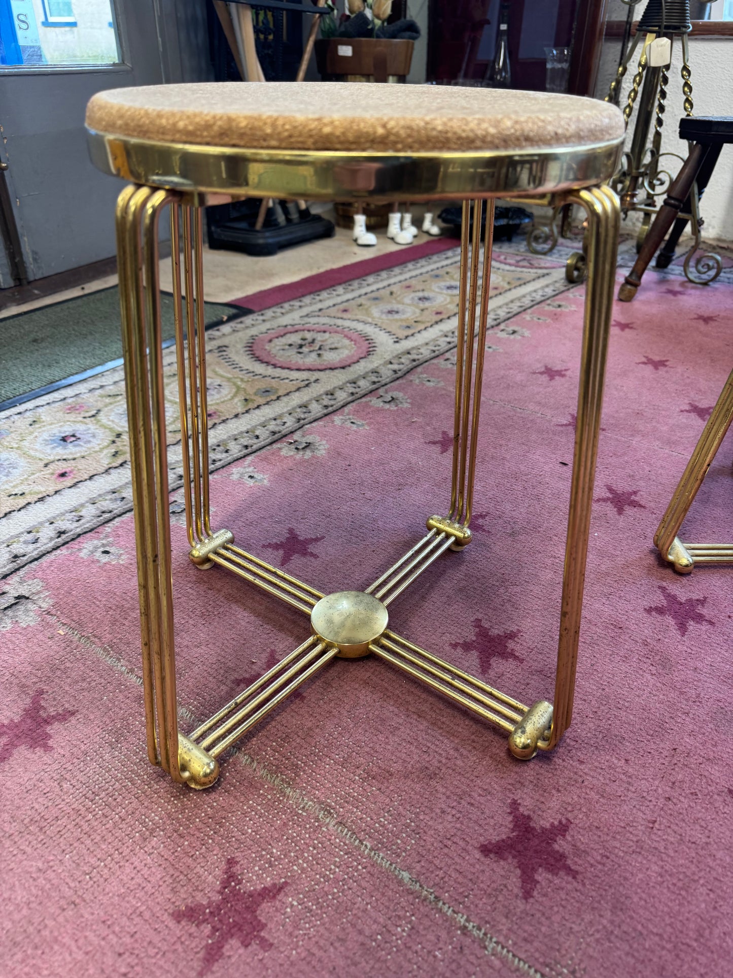 Pair of Funky Mid Century Tubular Stools