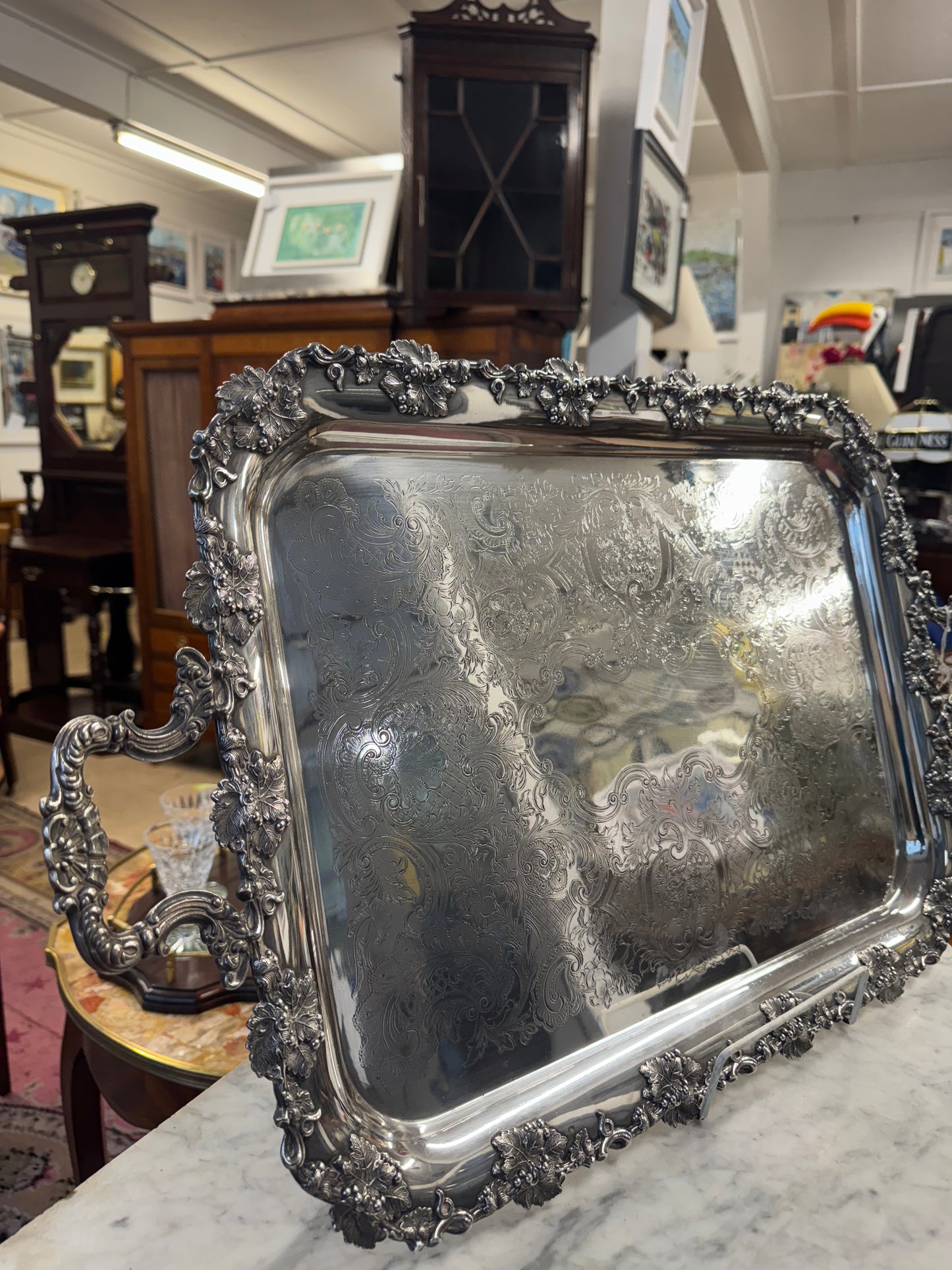Victorian Silver Plated Drinks Tray