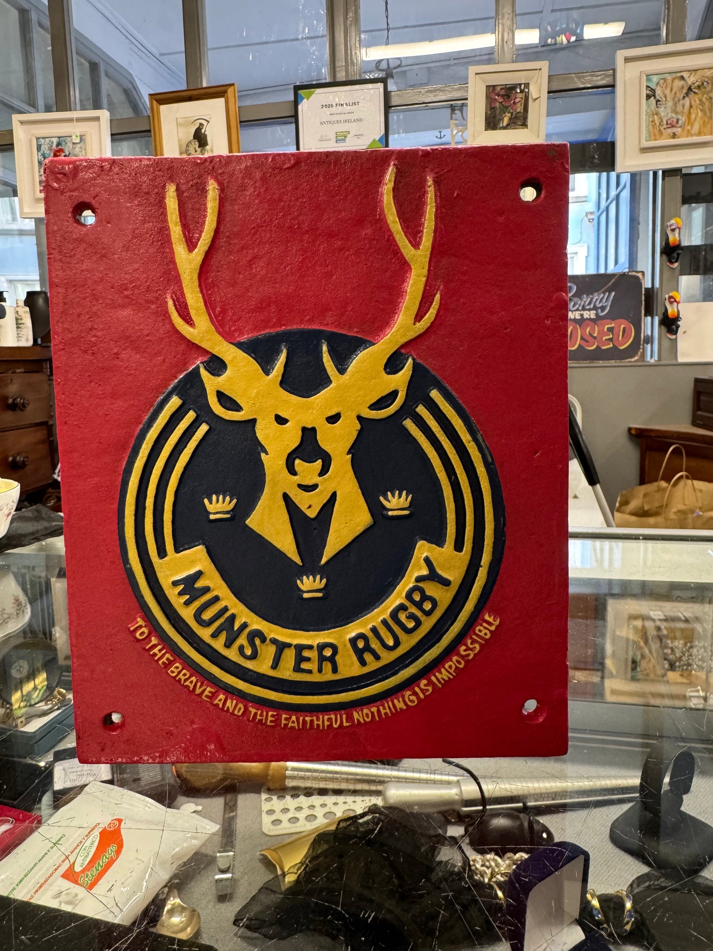 Heavy Cast Iron Munster Sign