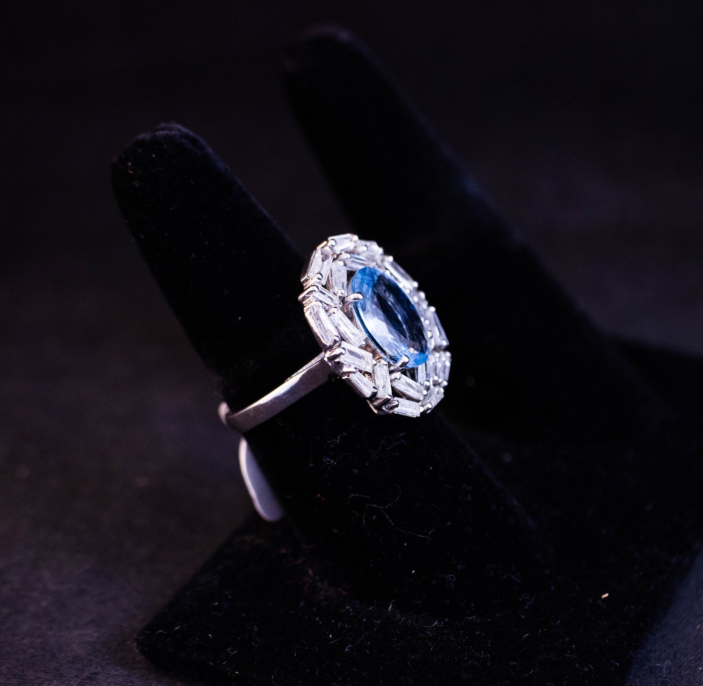 Aquamarine Diamond Dress Ring