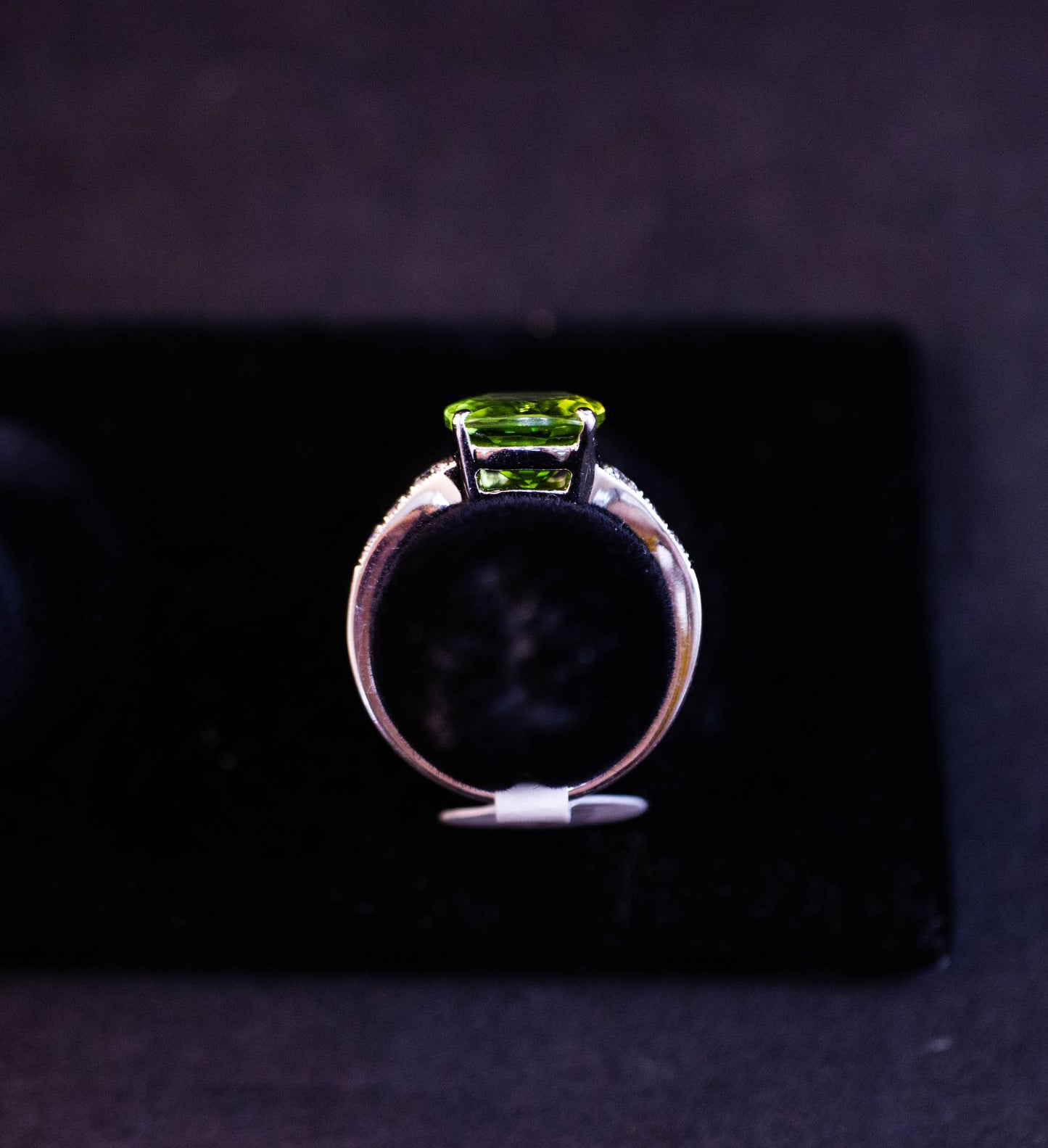 Peridot Diamond Ring