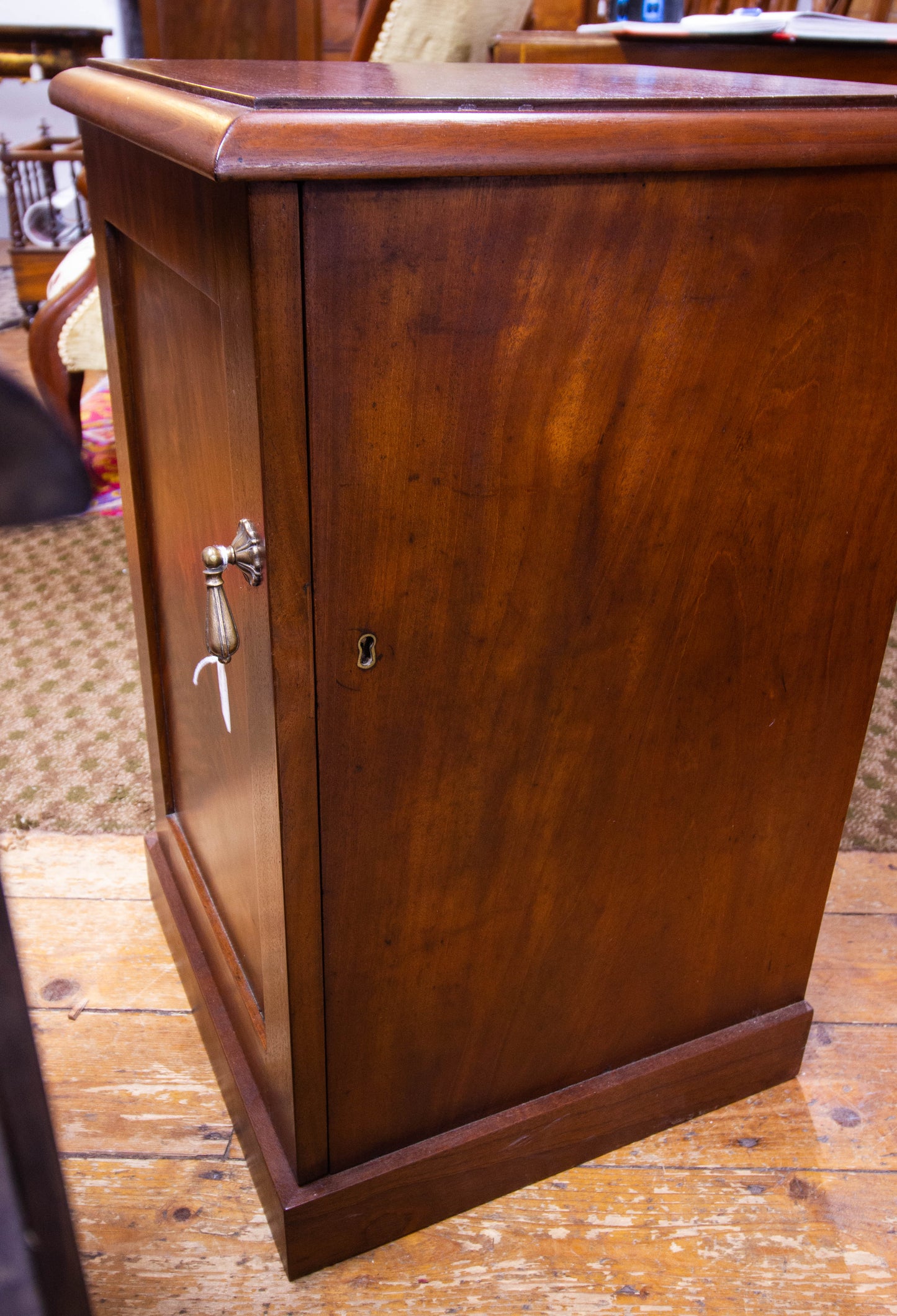 Pair of Mahogany Lockers
