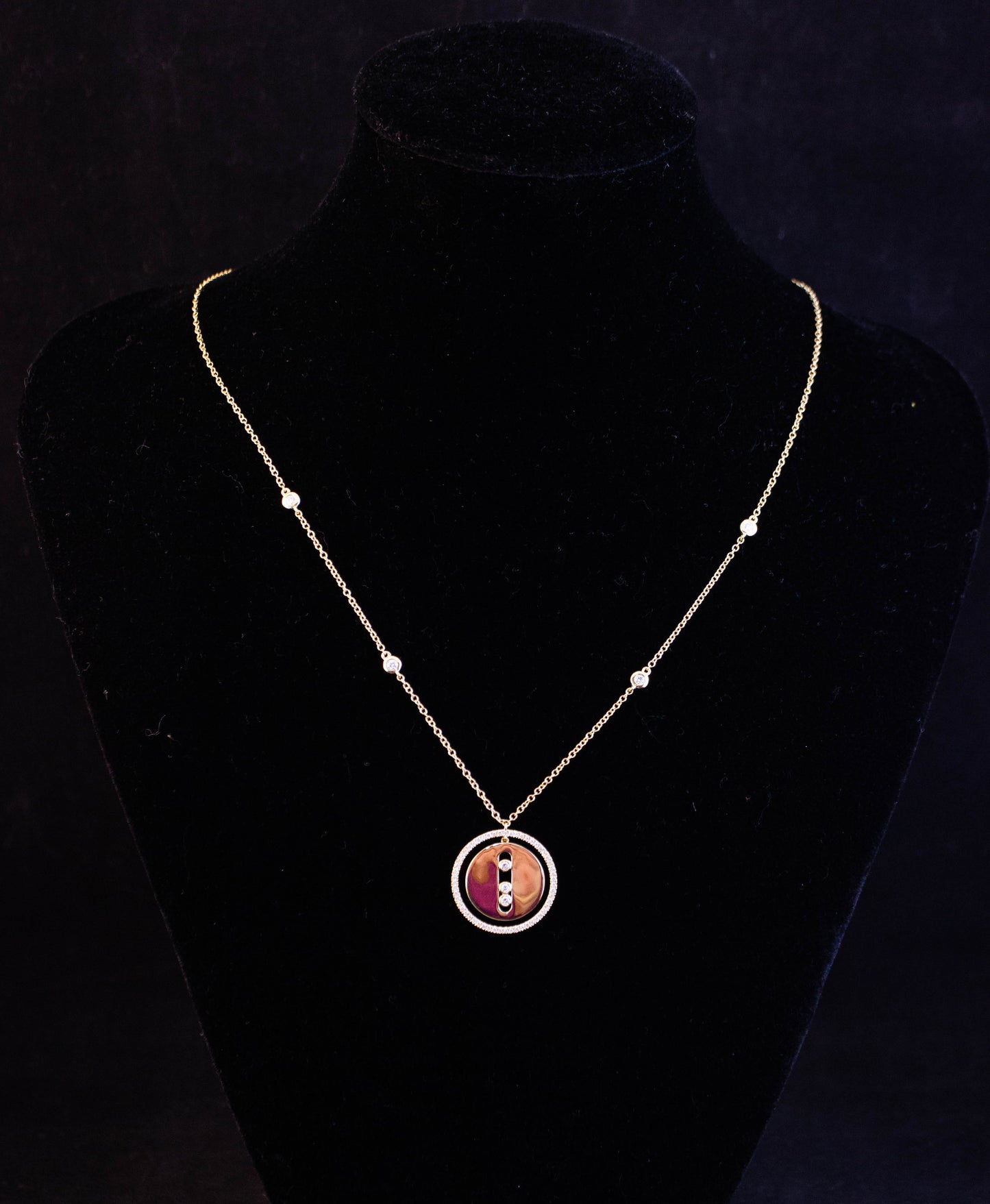 Gold and Diamond Pendant Necklace