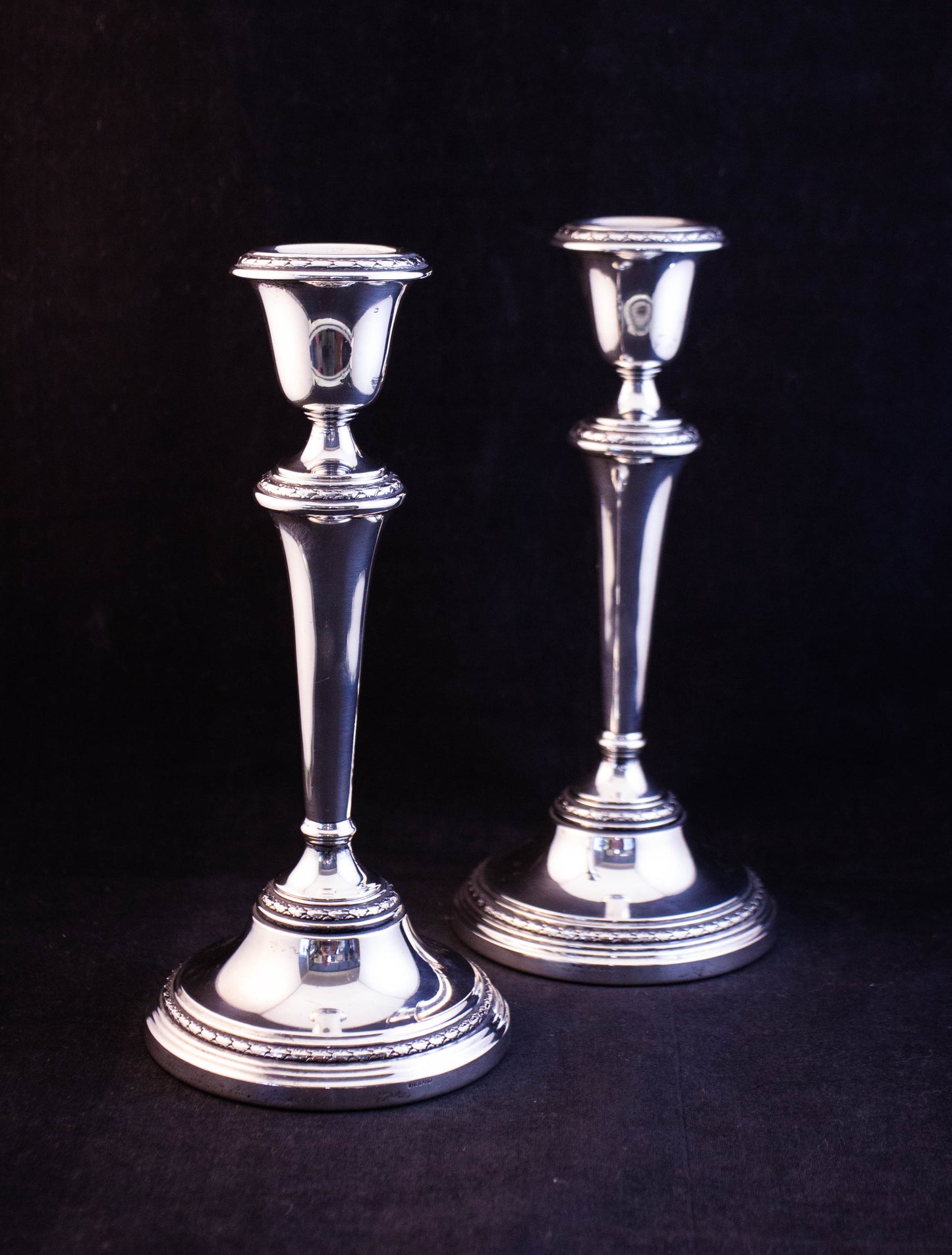 Tall Silver Candlesticks