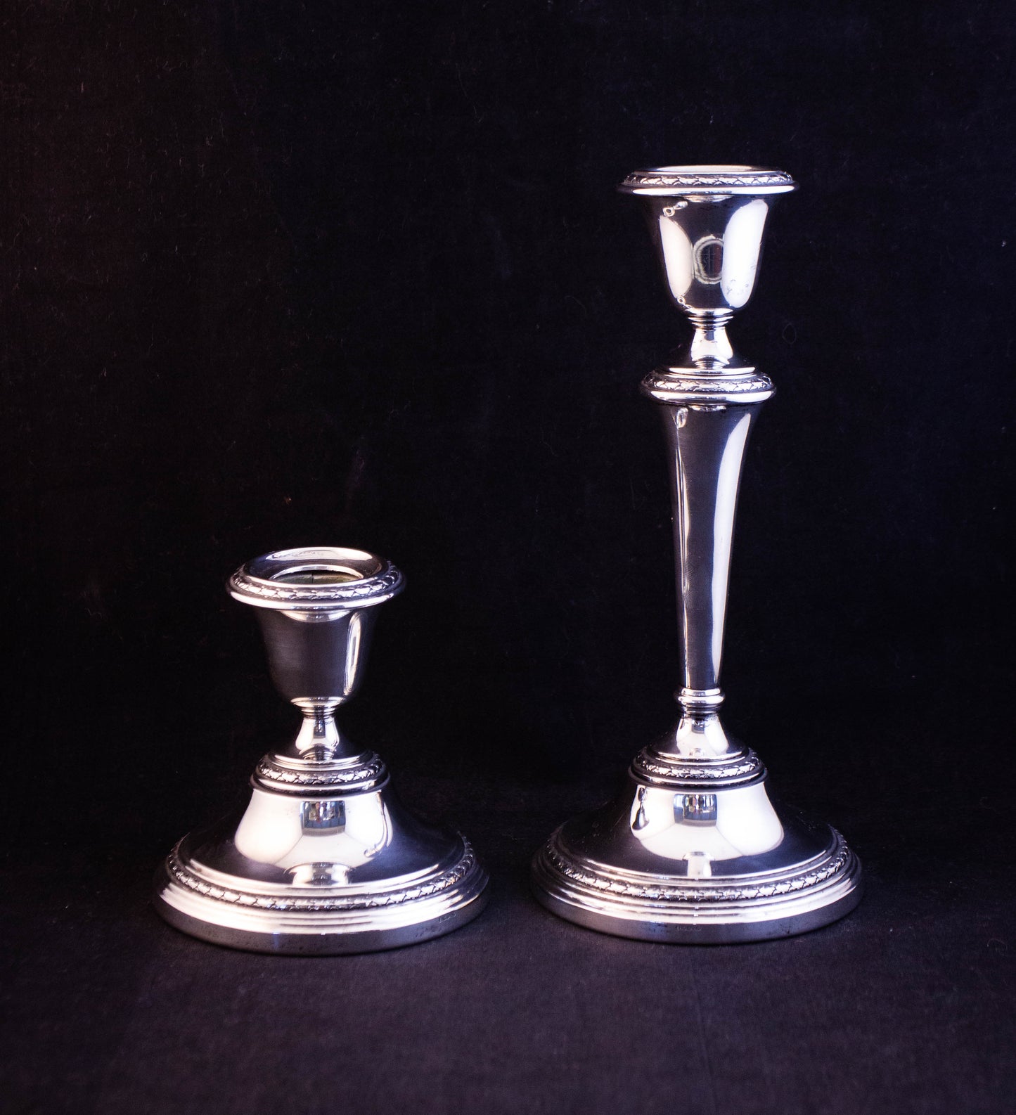 Tall Silver Candlesticks