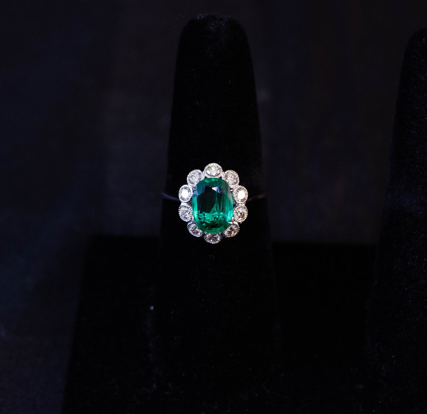 Emerald Cluster Ring