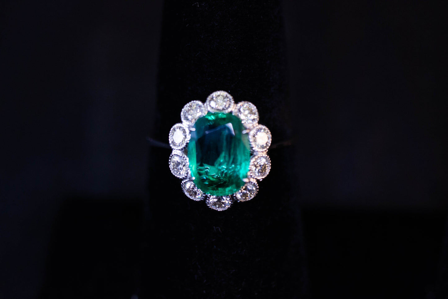Emerald Cluster Ring