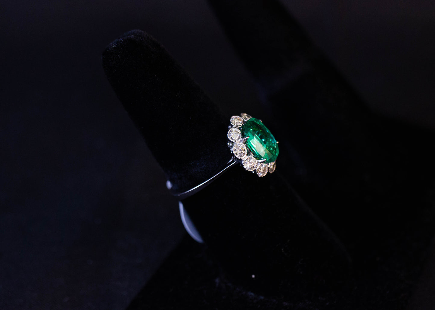 Emerald Cluster Ring