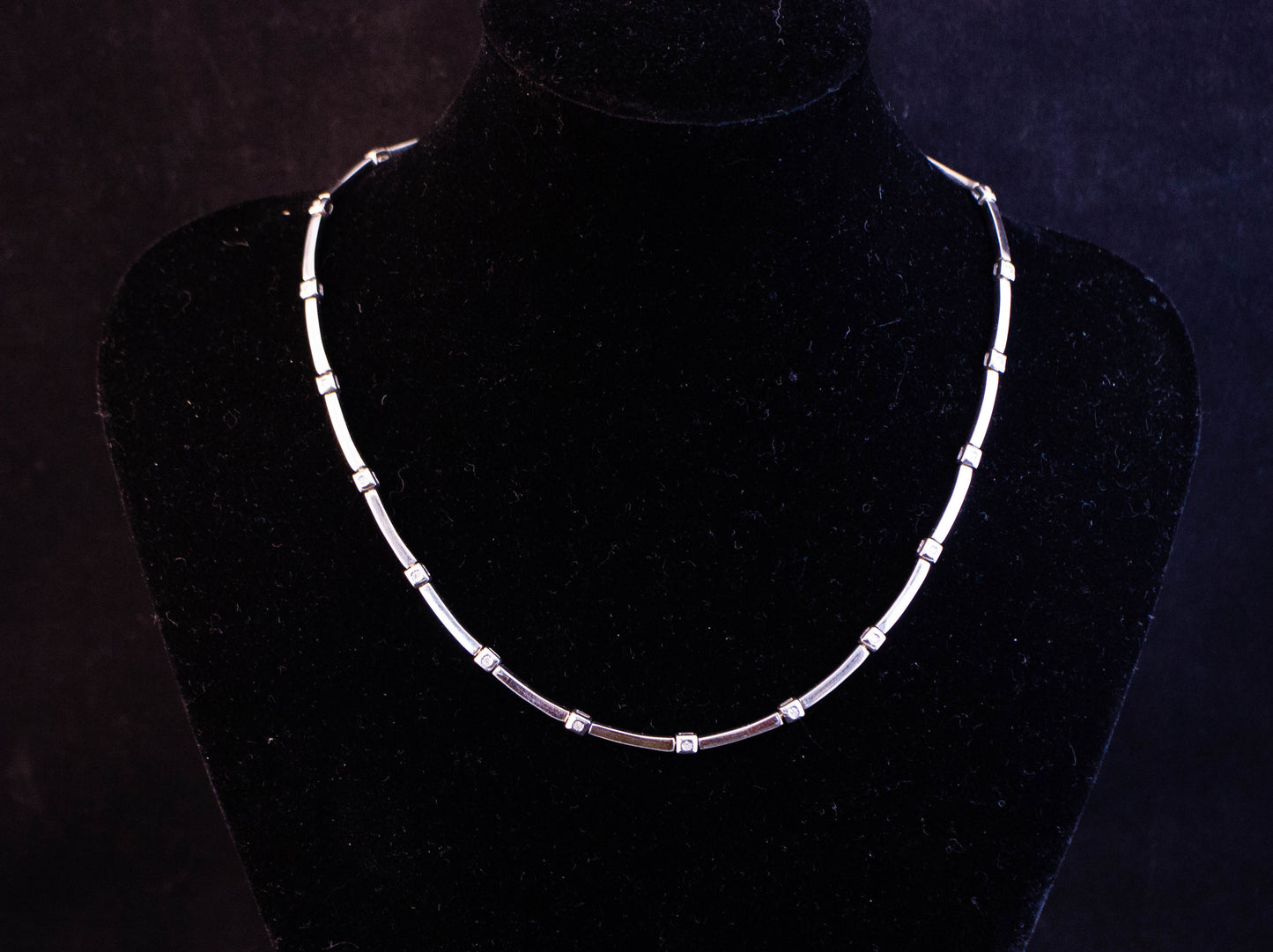 White Gold and Diamond Necklace