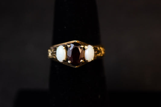 Garnet Opal Ring