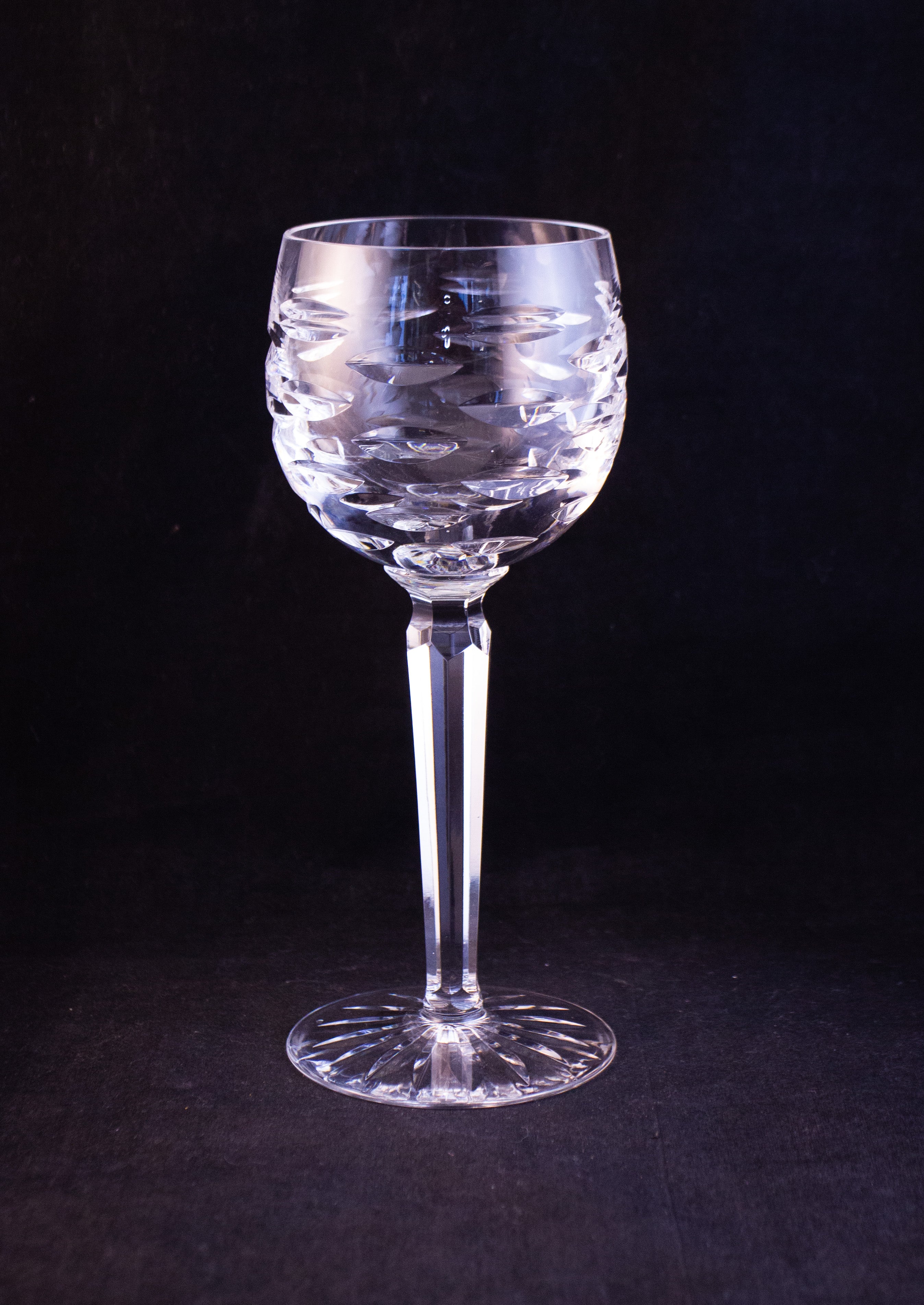 Vintage Waterford Handmade Cut Crystal Hock Wine Glasses - Set of