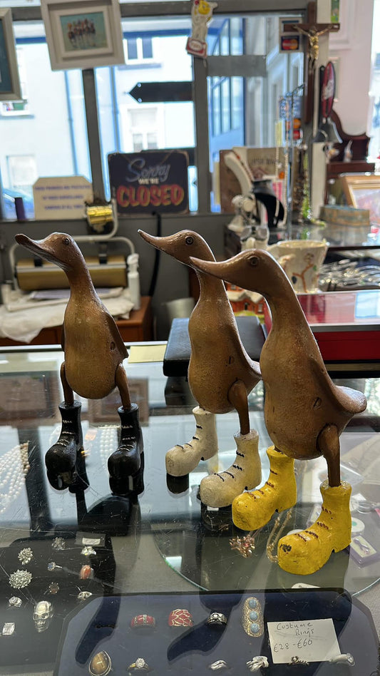 Set of 3 Cast Iron Ducks