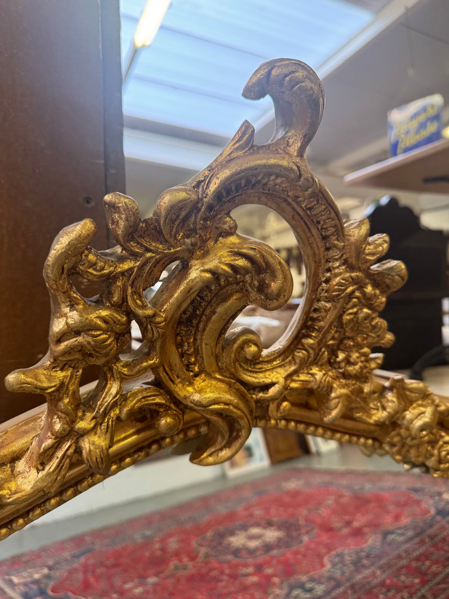 Ornate French Scroll Mirror