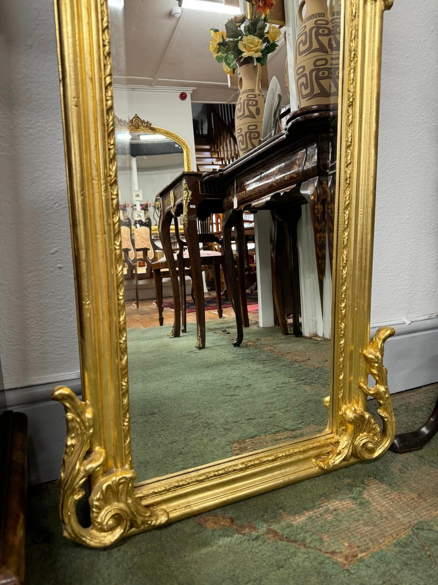 Gilded French Skinny Mirror