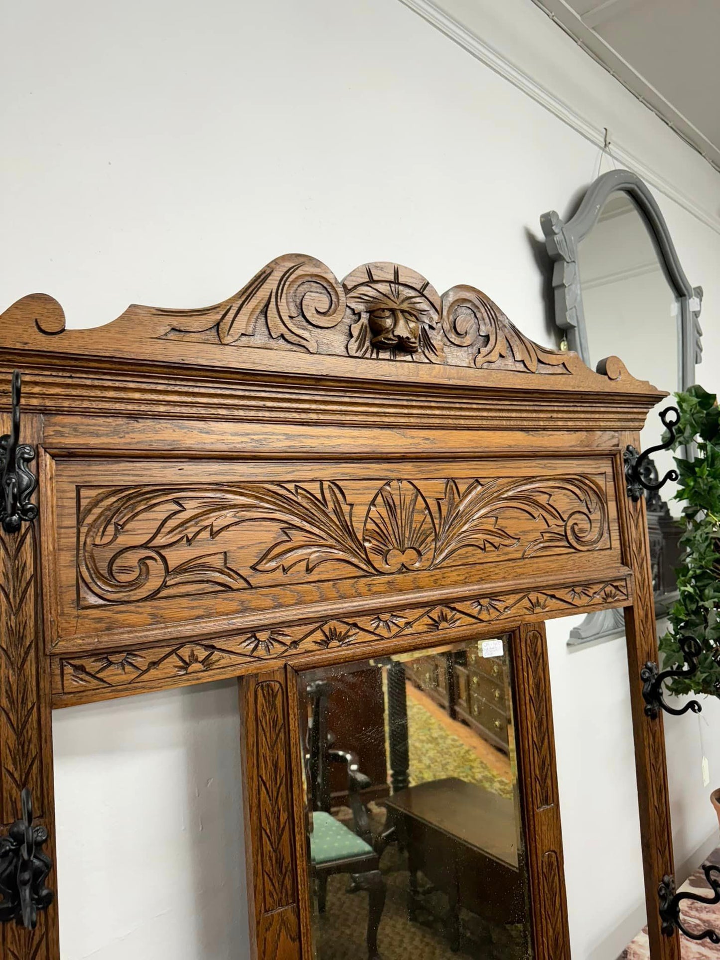 Carved Oak Hallstand