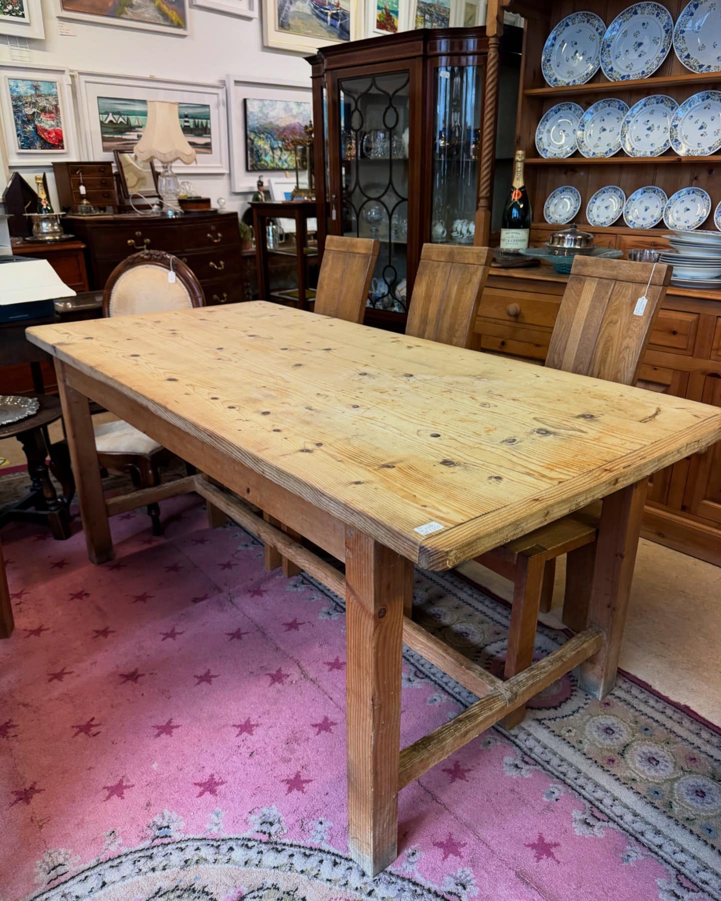 Pine Farmhouse Style Refectory Table