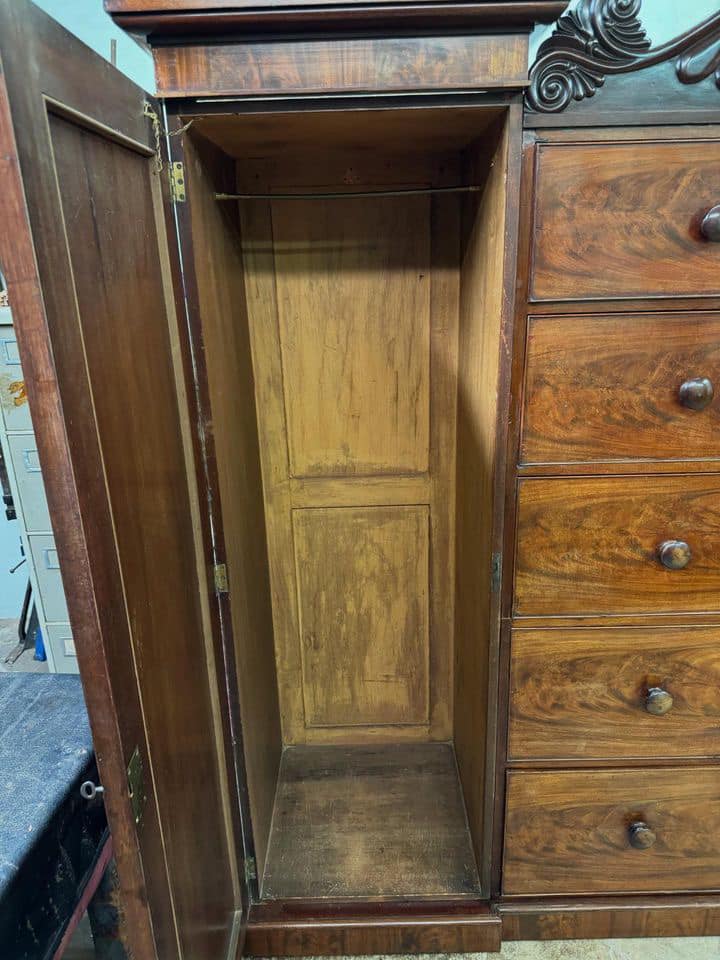 Impressive Georgian Mahogany Compactum Wardrobe