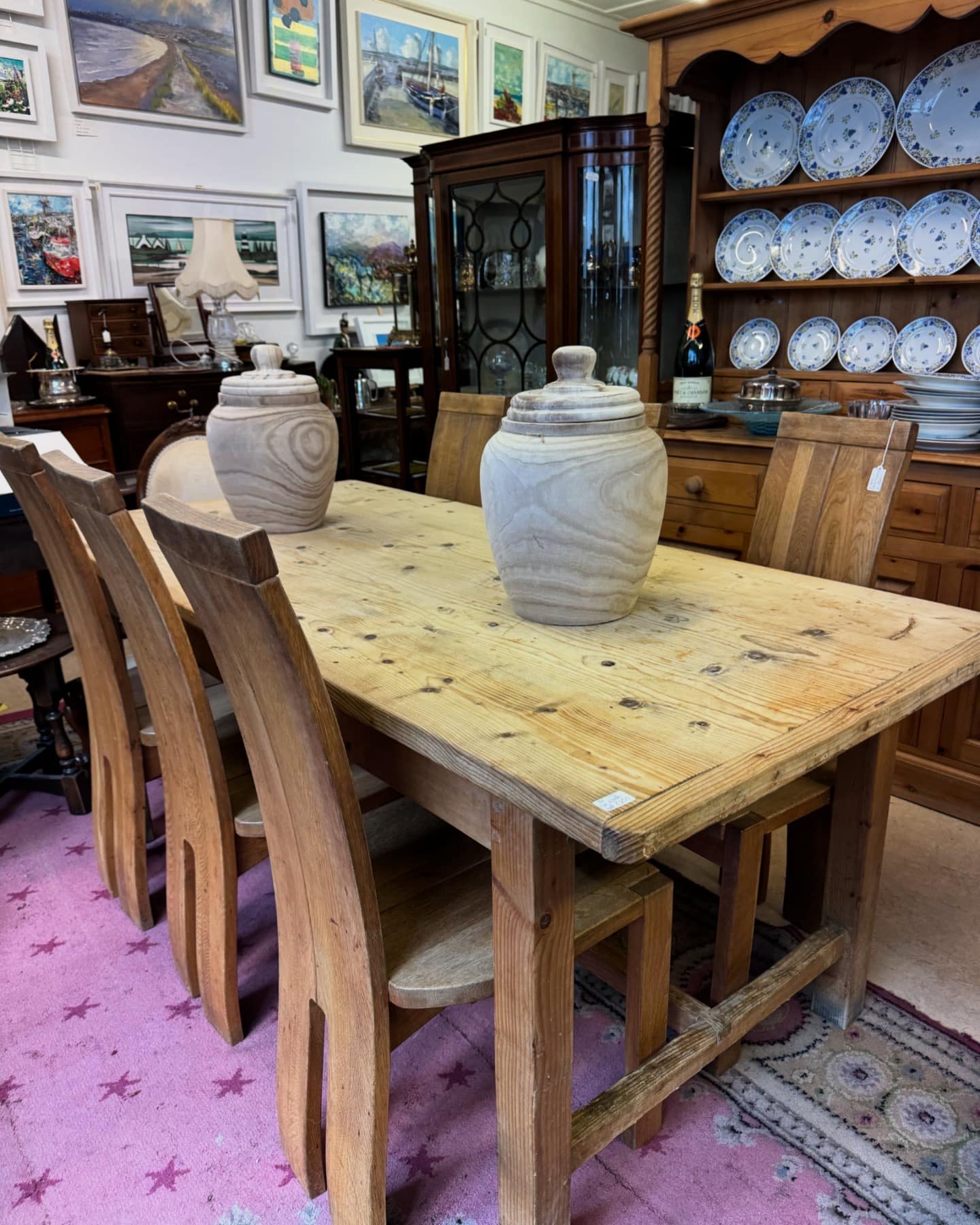 Pine Farmhouse Style Refectory Table