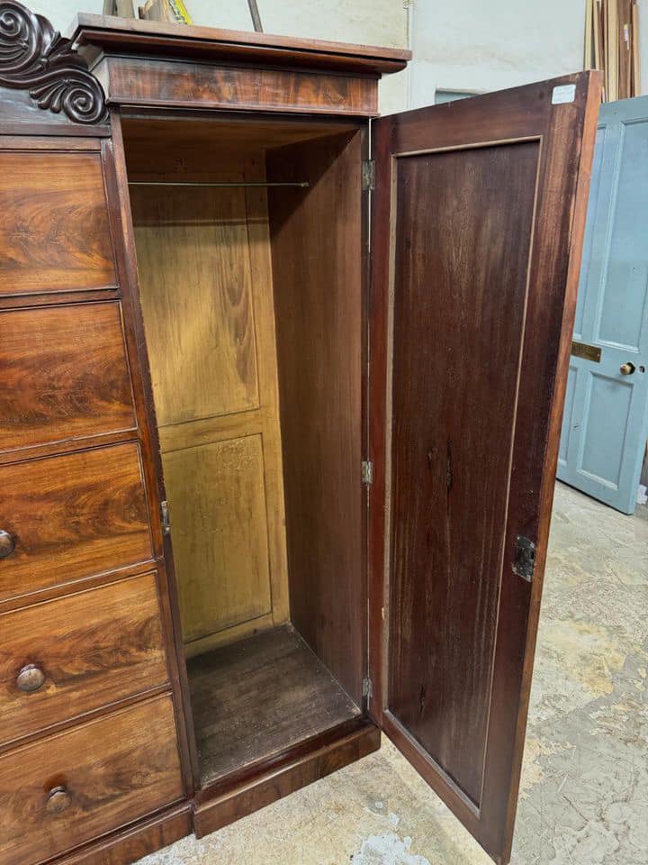 Impressive Georgian Mahogany Compactum Wardrobe