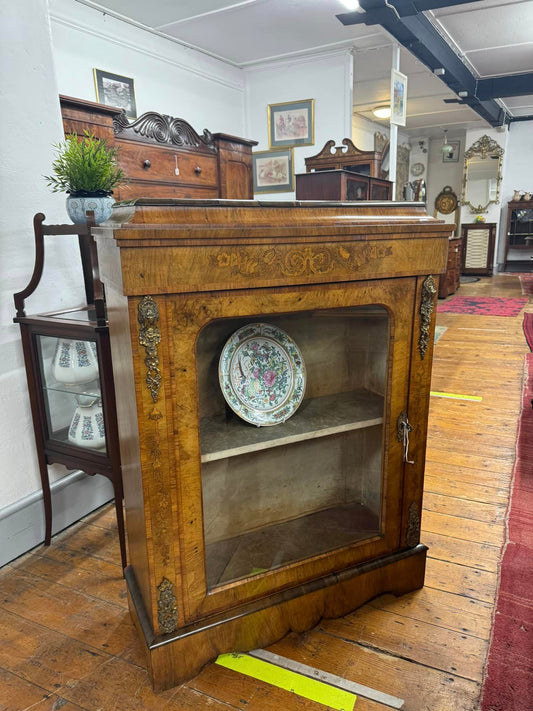 Victorian Inlaid Walnut Pier Cabinet