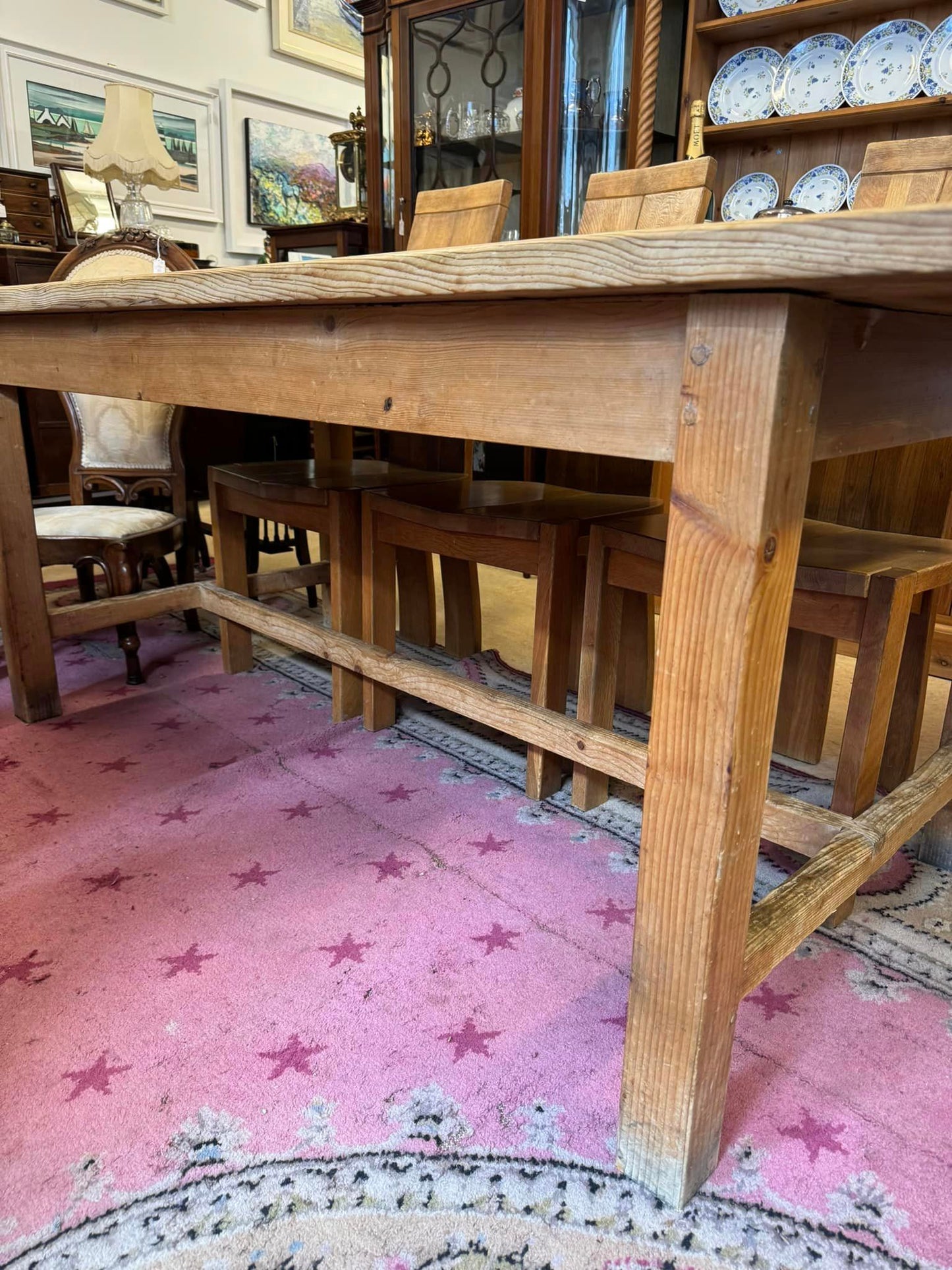 Pine Farmhouse Style Refectory Table