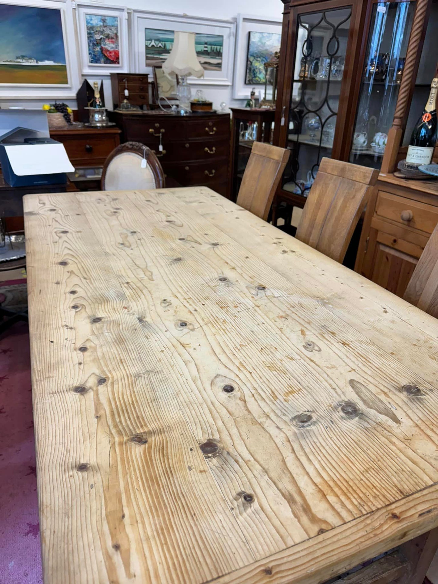 Pine Farmhouse Style Refectory Table