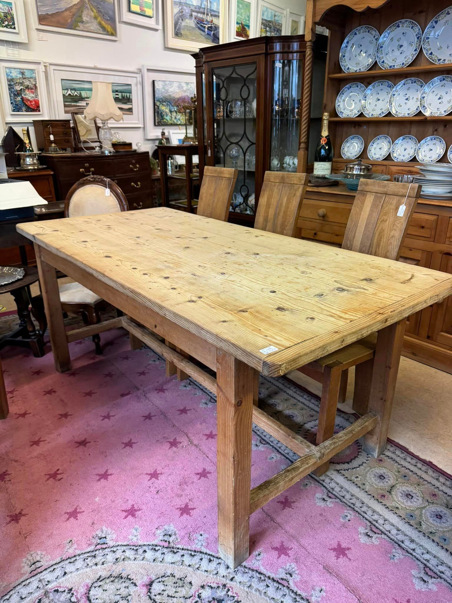 Pine Farmhouse Style Refectory Table