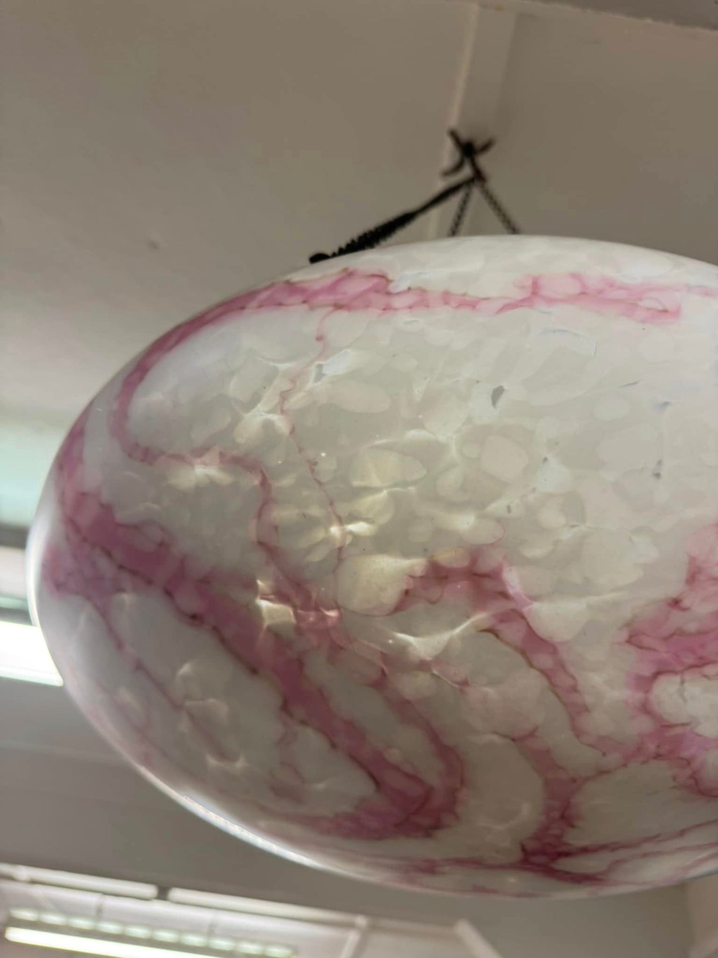 Impressive Art Deco Pink Mottled Light