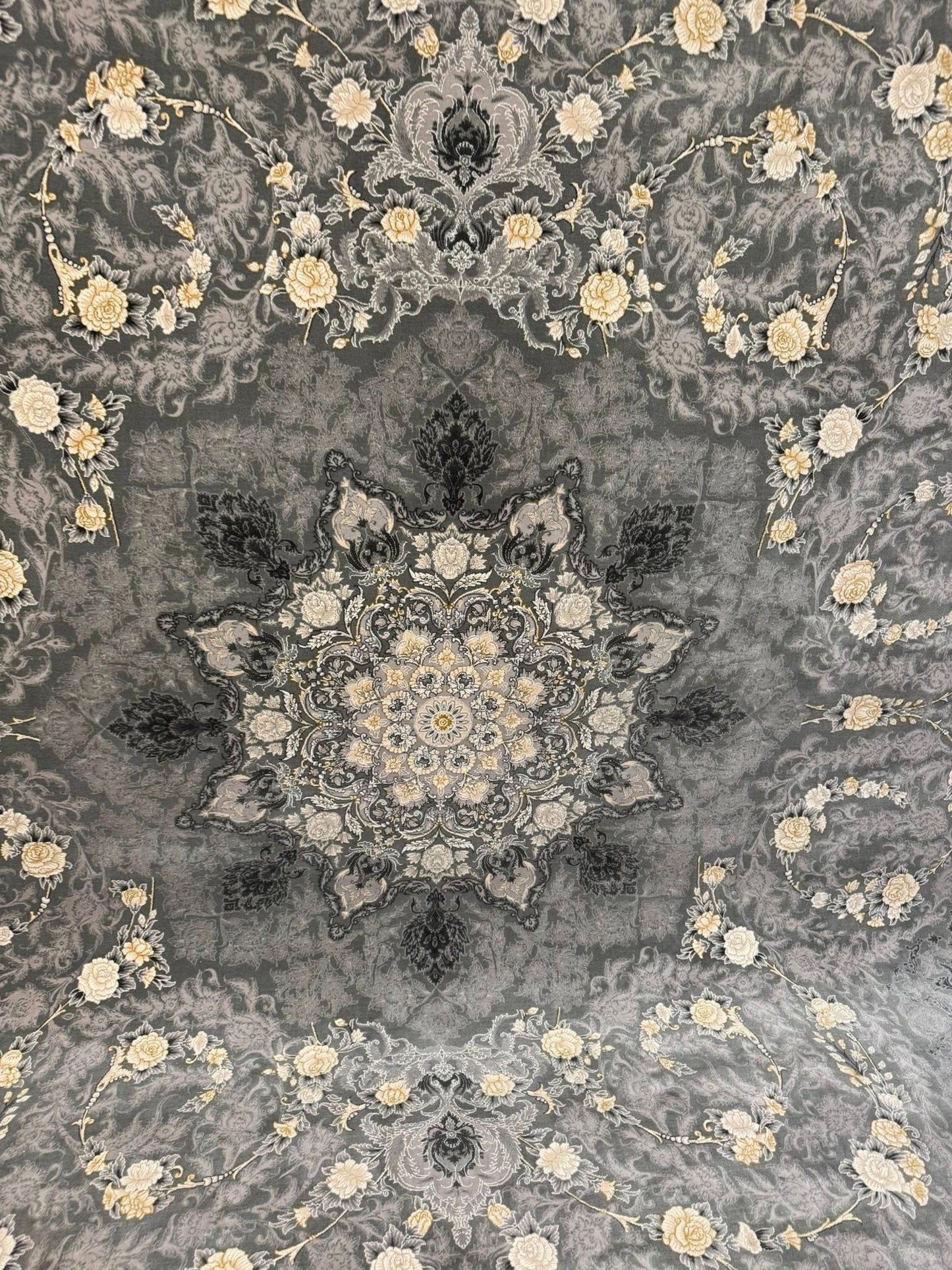 Superb Embossed Grey Ground Rug