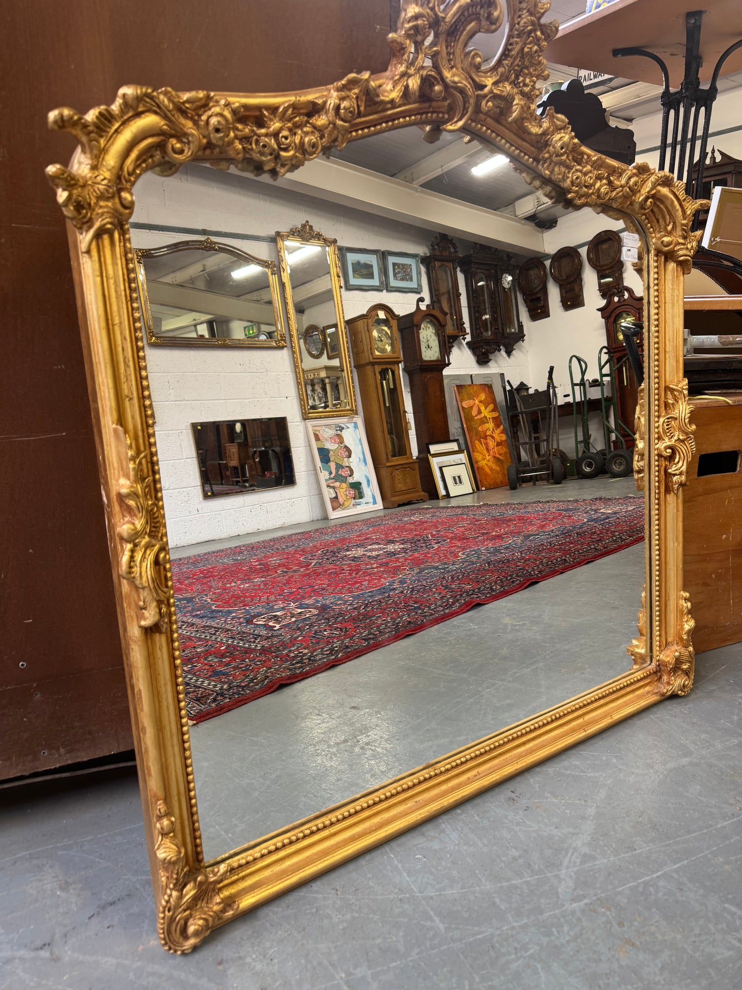 Ornate French Scroll Mirror
