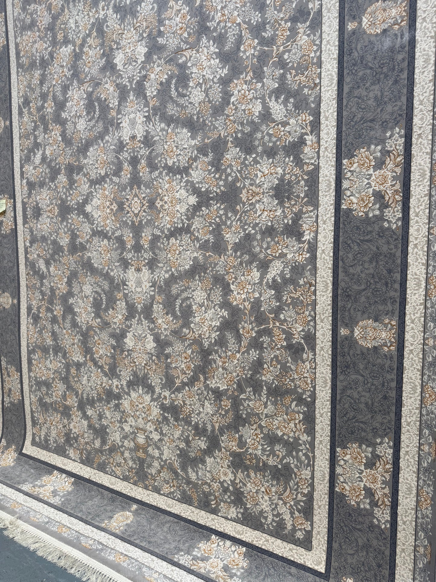 Embossed Persian Rug with Allover Design
