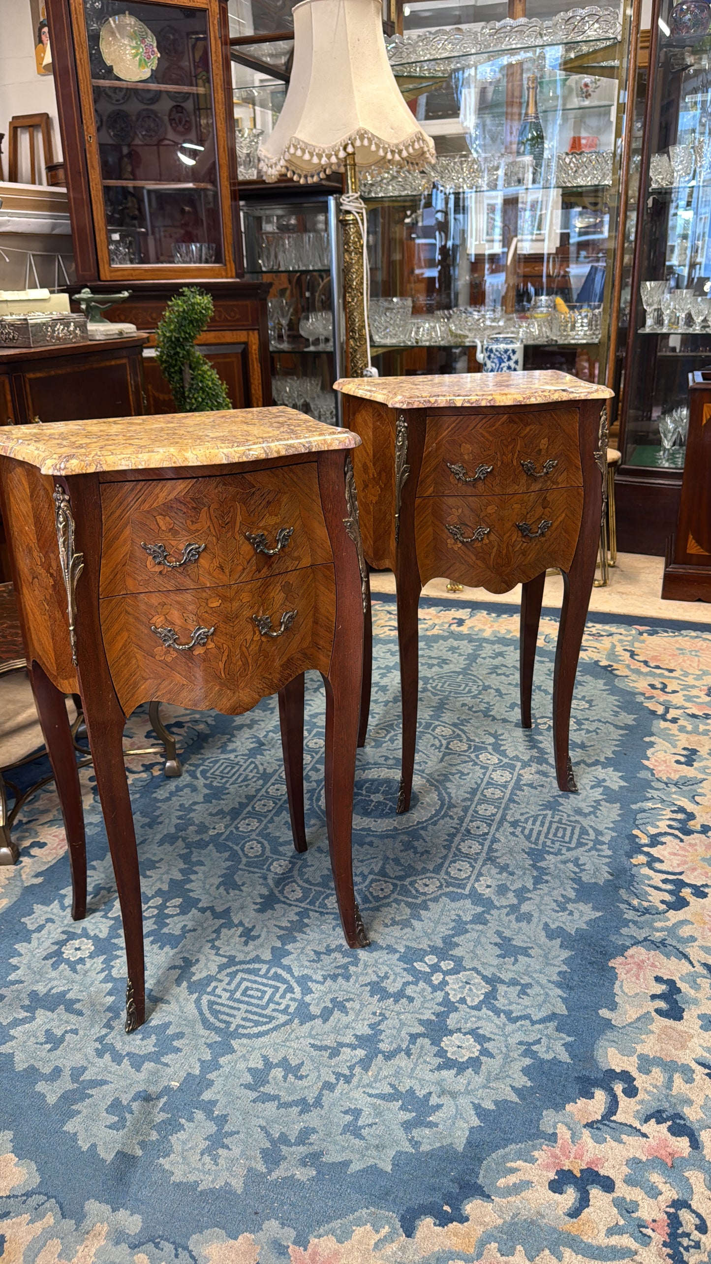 Pair of French Kingwood Lockers