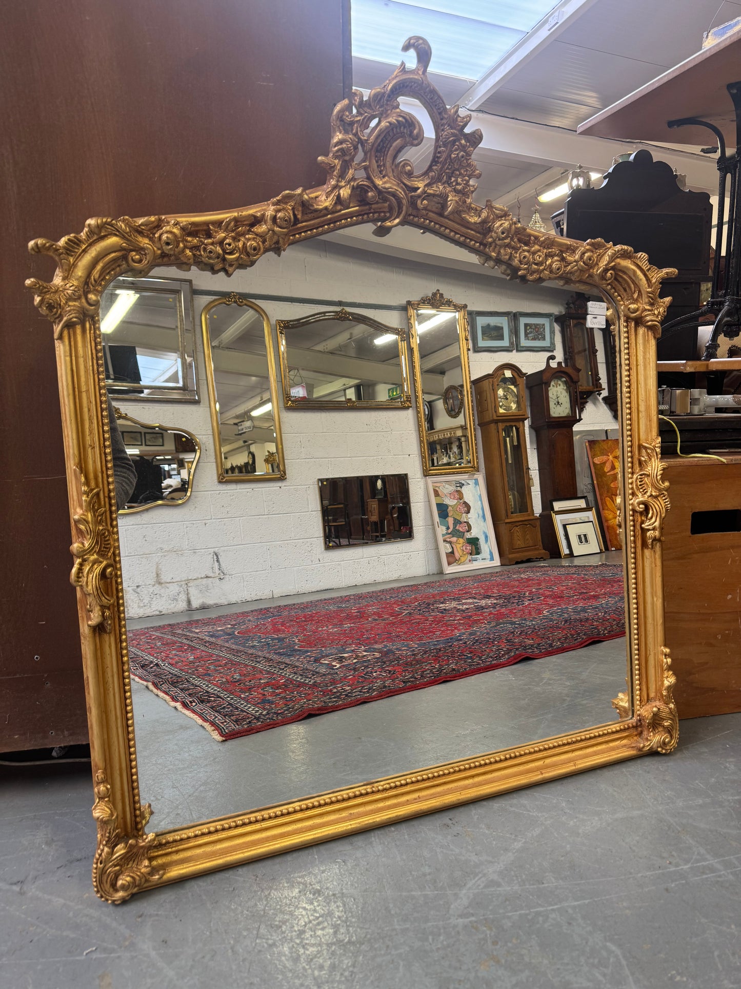 Ornate French Scroll Mirror