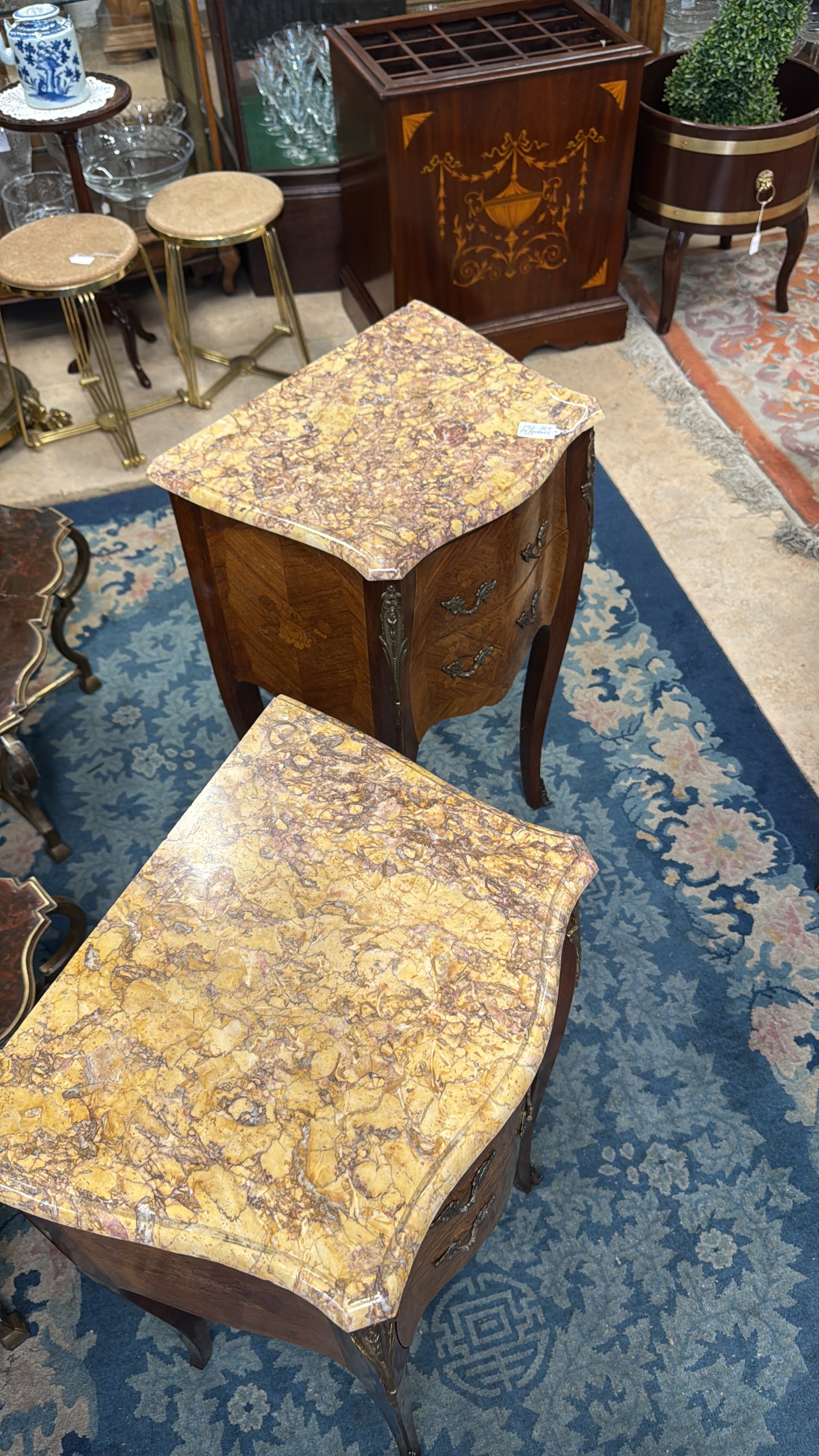 Pair of French Kingwood Lockers