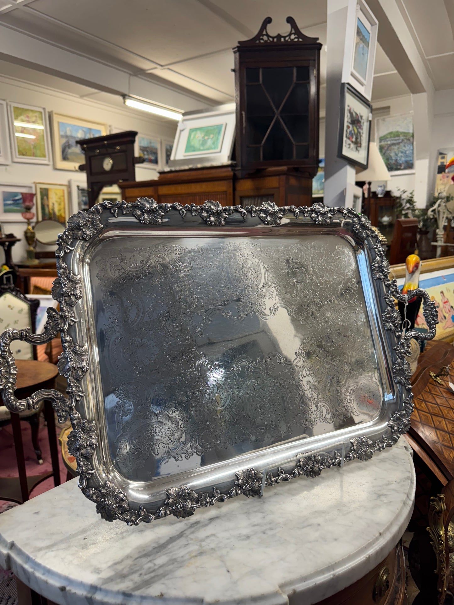 Victorian Silver Plated Drinks Tray