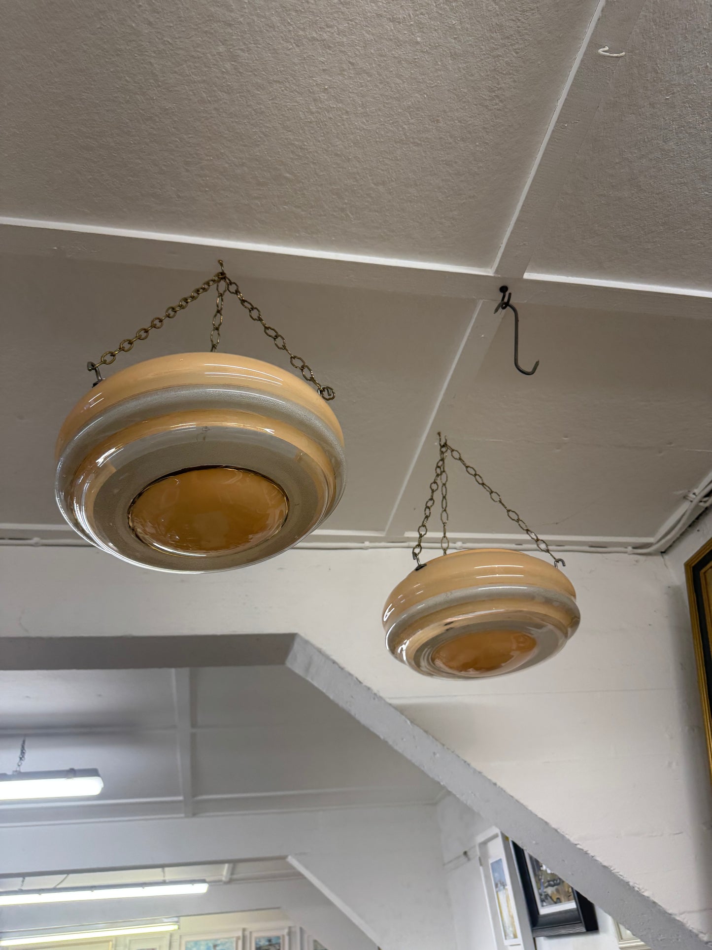 Rare Pair of 1930s Fly Catcher Lights