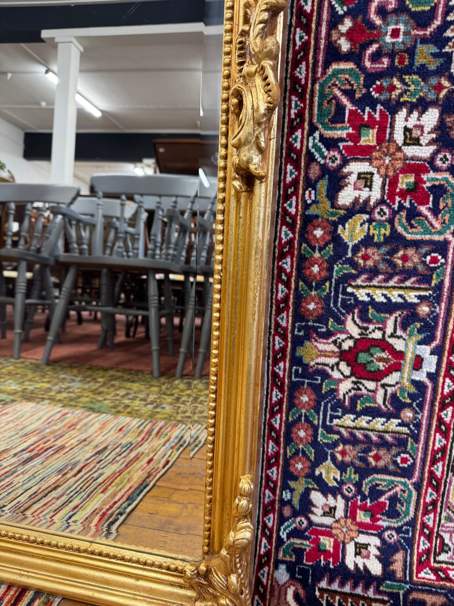 Large French Scroll Mirror