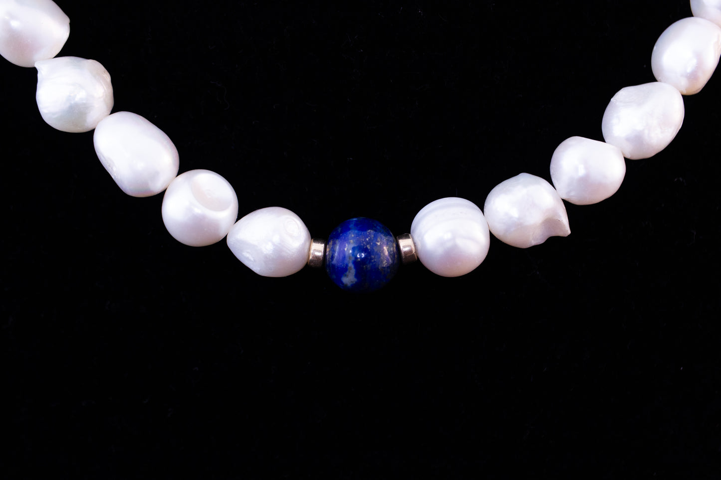 Pearl and Lapis Lazuli Necklace