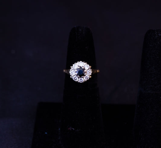 Sapphire Cluster Ring