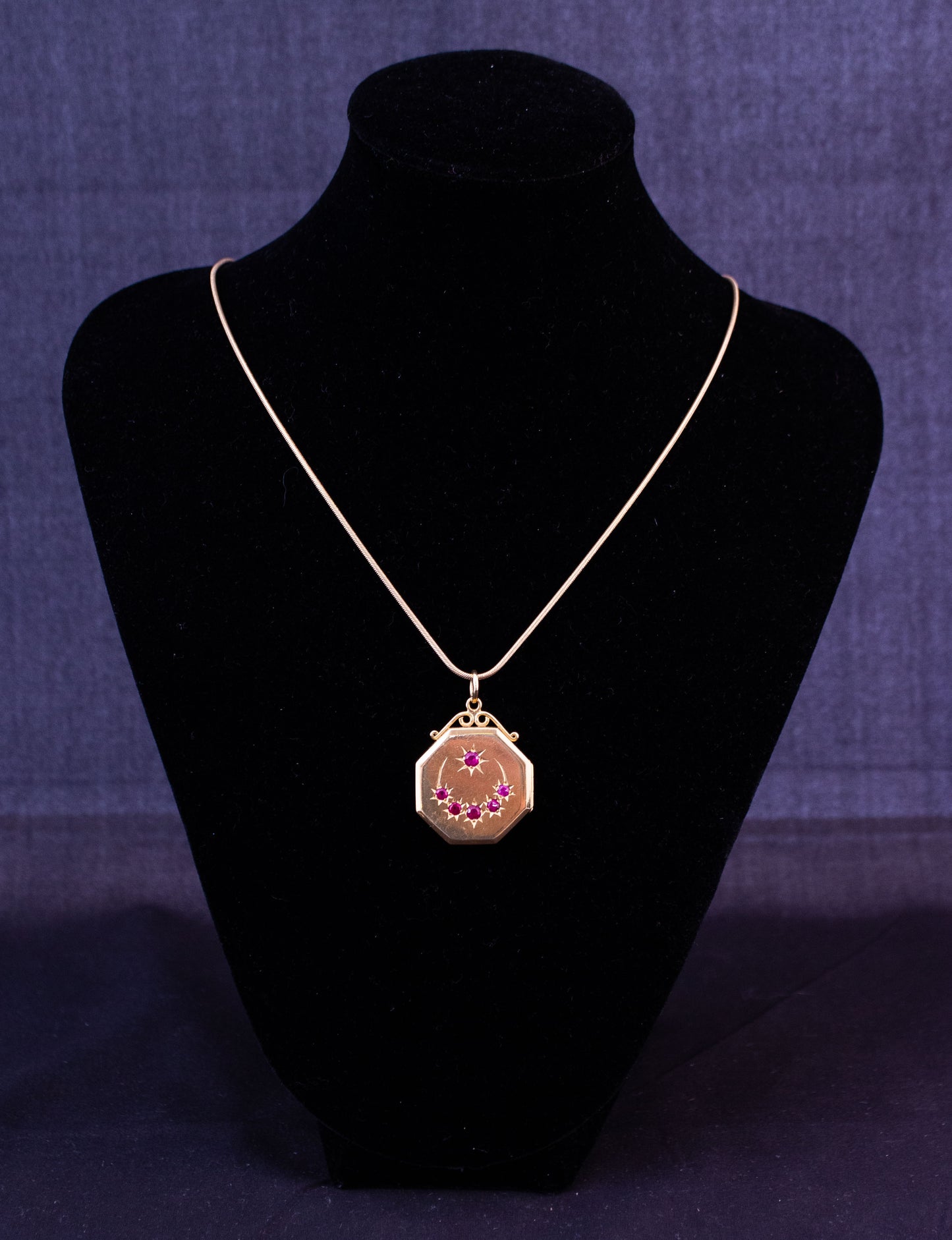 Ruby Locket Necklace